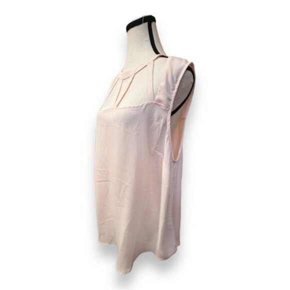 🆕 NWT Women’s torrid 2 Pearl Blush Pink Georgette Cage Front Tank 18 20 2XL XXL - Picture 5 of 13